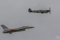 General Dynamics F-16 Fighting Falcon - Danish Air Force & Vickers Supermarine Spitfire Mk. XVI