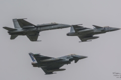 McDonnell Douglas FA-18C Hornet - HN442 - Finnish Air Force - Saab JAS-39C Gripen - 211 - Swedish Air Force - Eurofighter Typhoon - German Air Force (TBE_3197)